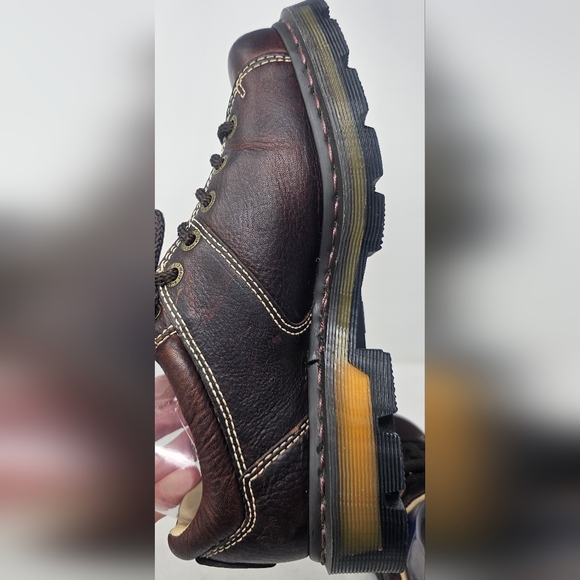 ***$OLD***Dr. Martens Oxford Brown Leather Low Top Shoes Size 7 Men 8 Women's - Picture 6 of 16